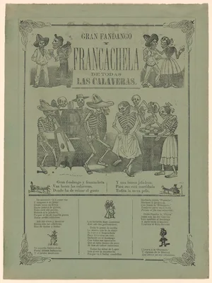 Gran fandango y francachela de todas las calaveras (Grand Dance and Wild Party of All the Calaveras) — José Guadalupe Posada
