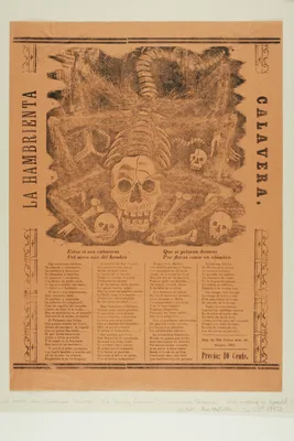 The Starving Calavera — José Guadalupe Posada