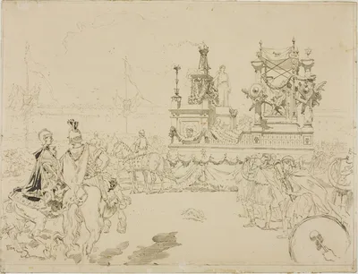 Scene from the Fêtes de Rennes — Daniel Vierge