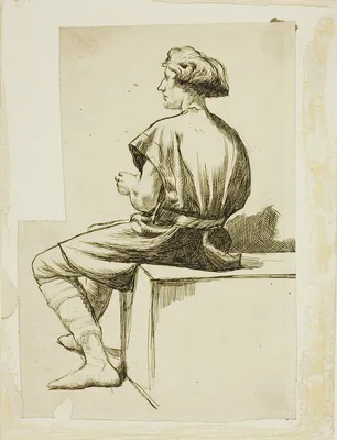 Seated Man in Tunic — Charles Keene