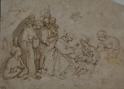 Study for Miracle of Saint Bernardino of Siena — Ventura Salimbeni