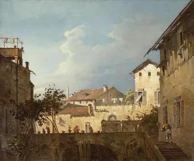 The Terrace — Follower of Canaletto