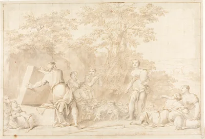 Jacob and Rachel at the Well — Marcantonio Franceschini