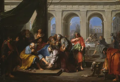 Christ Washing the Feet of His Disciples — Nicolas Bertin