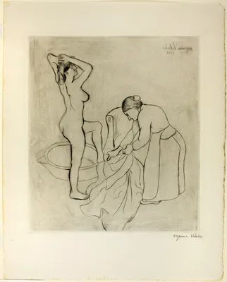 Woman with Large Breasts and Old Woman — Suzanne Valadon