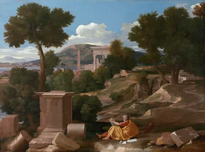 Landscape with Saint John on Patmos — Niccolo Pussino