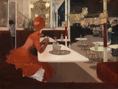 In the Café — Fernand Lungren