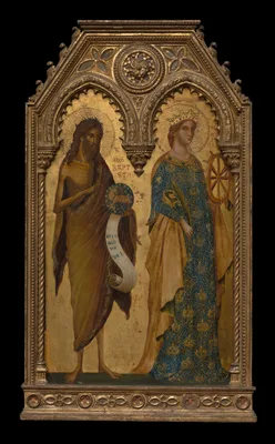 Saints John the Baptist and Catherine of Alexandria — Workshop of Paolo Veneziano