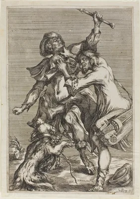 Two Beggars Fighting — Jacques Bellange