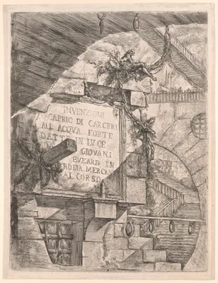 Title Page from Imaginary Prisons — Giovanni Battista Piranesi