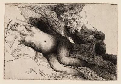 Jupiter and Antiope: The Larger Plate — Rembrandt
