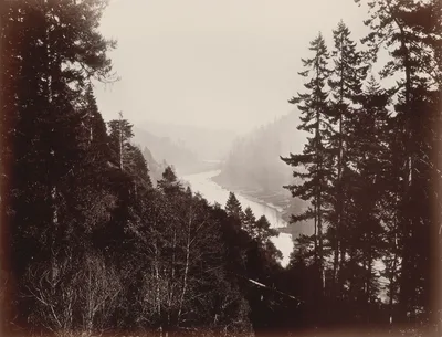 Big River, from the Rancherie, Mendocino, California — Carleton Watkins