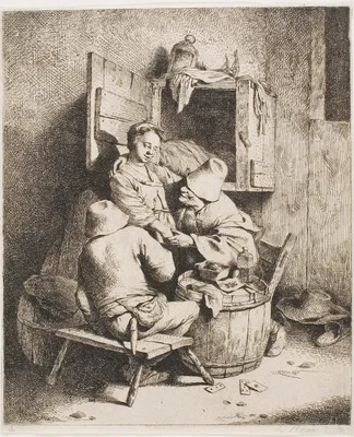 A Young Man Caressing the Young Hostess — Cornelis Pietersz Bega