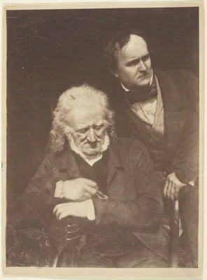 Portrait of Two Men (John Henning and Alexander Handyside Ritchie) — David Octavius Hill