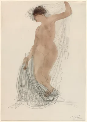 Standing Nude with Draperies — Auguste Rodin