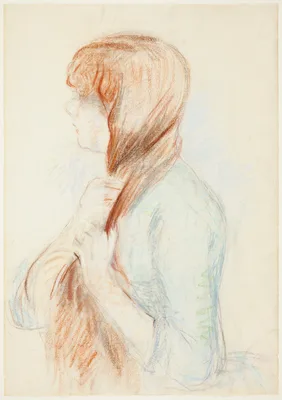 Girl Plaiting her Hair (La Natte) — Berthe Morisot