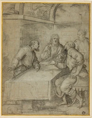Study for the Supper at Emmaus — Giulio Campi