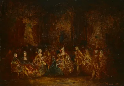 Persons in Louis XV Costumes — Adolphe Joseph Thomas Monticelli