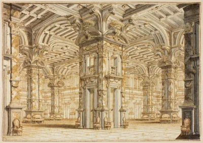 Festival Hall From a Theatrical Scene — Giuseppe Galli da Bibbiena