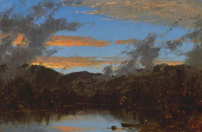 Mist Rising at Sunset in the Catskills — Sanford Robinson Gifford