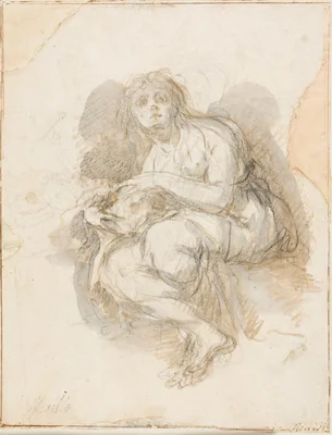 Female Saint Holding Skull — Bartolomé Esteban Murillo
