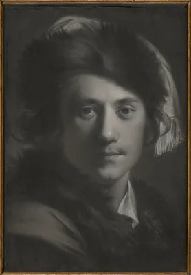 Self-Portrait in a Fur Cap — Joseph Wright of Derby