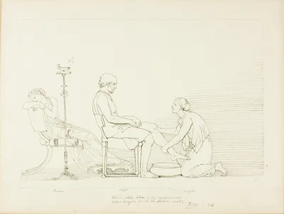 Ulysses, Penelope and Euryclea — John Flaxman Jr.