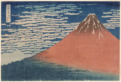 A Mild Breeze on a Fine Day (Gaifu kaisei), from the series "Thirty-six Views of Mount Fuji (Fugaku sanjurokkei)" — Katsushika Hokusai