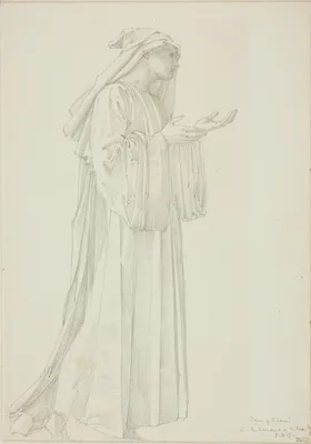 Figure of Pilgrim in Romaunt of the Rose — Edward Burne-Jones