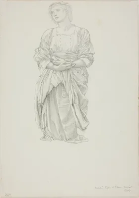 Study for 'The Mirror of Venus': Kneeling Female Figure — Edward Burne-Jones