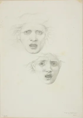 Head of Medusa, two studies for Rondanini Medusa — Edward Burne-Jones
