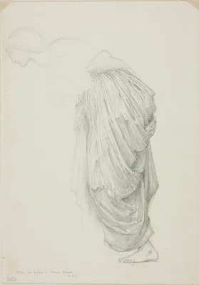Bending Female Figure, study for Mirror of Venus — Edward Burne-Jones