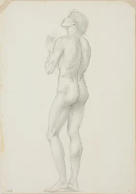 Standing Male Nude with Hands Clasped in Prayer — Edward Burne-Jones