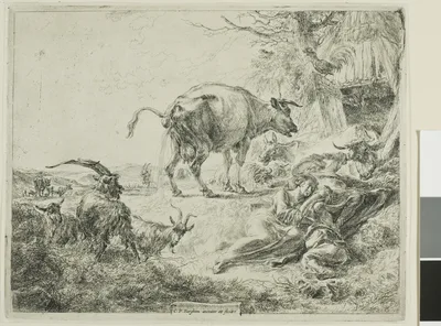 Cow Relieving Itself — Nicolaes Pieterszoon Berchem
