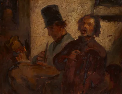 Street Musicians — Style of Honoré Victorin Daumier