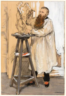 Portrait of the Sculptor Auguste Rodin in his Studio — Jean-François Raffaëlli