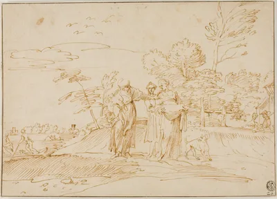 Naomi Counseling Ruth Near the Farm of Boaz — Michel Corneille the Younger