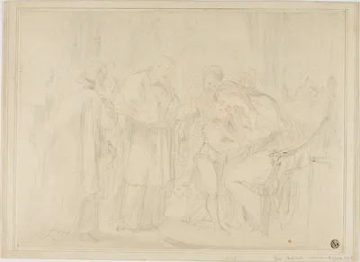 Queen of Edward IV parting with the Duke of York by Order of Richard III — Giovanni Battista Cipriani