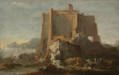Landscape with Rock and Fortress — Domenico Gargiulo