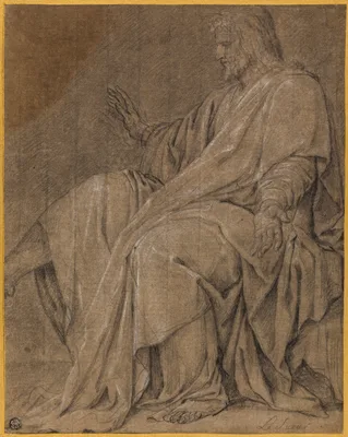 Study for Saint Louis Healing the Sick — Eustache Le Sueur