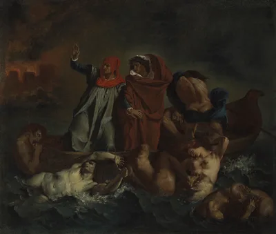 Dante's Bark — After Eugène Delacroix
