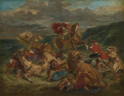 Lion Hunt — Eugène Delacroix