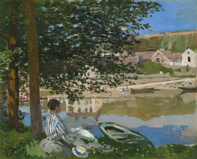 On the Bank of the Seine, Bennecourt — Claude Monet