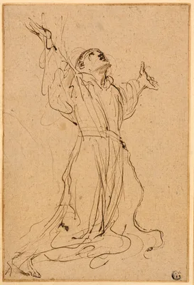 Study for Saint Francis Receiving the Stigmata — Guercino