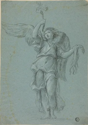 Angel Holding Flowers and Scourge — Stefano Pozzi