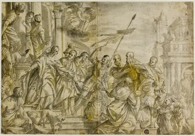 Saints Mark and Marcellian Led to Their Execution, while Comforted by Saint Sebastian — Paolo Veronese