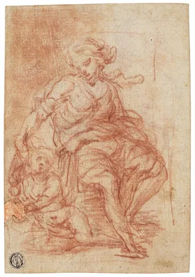 Seated Mother and Child — Giovanni Biliverti