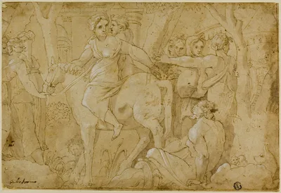 Flight of Clelia — Polidoro da Caravaggio