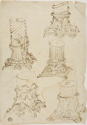 Sketches of Corinthian Capitals — Giovanni Paolo Panini