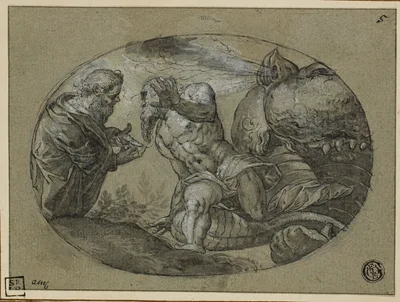 Jonah Cast Up by the Whale — Domenico Tintoretto